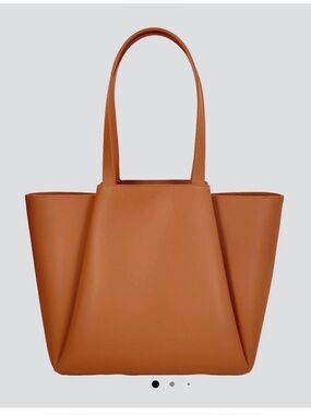 KAAI Pyramid Tote Bag in Cognac Brown